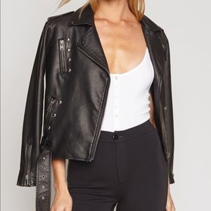 Black Vegan Leather Jacket